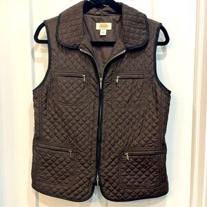 Talbots Women’s Brown Full Zipper Size‎ Small Lightweight Zipper Pockets